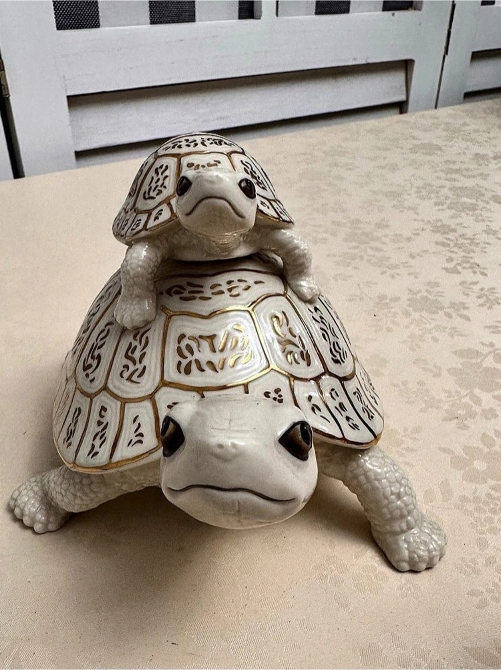 Lenox Catching A Ride Porcelain Turtle Figurine Decor